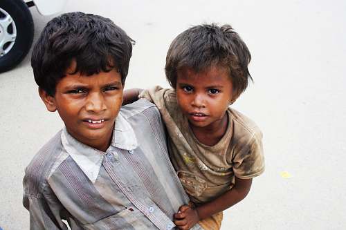 human boy carrying boy person