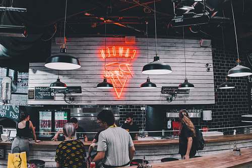 human Canden neon sign food
