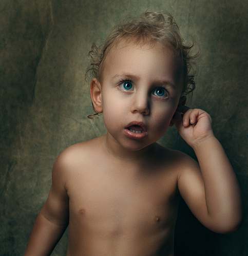 person graphic portrait of toddler human