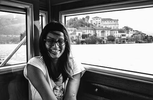 person greyscale photo of woman black-and-white