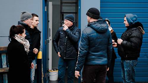 human group of people standing person