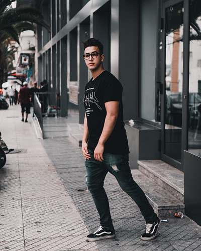 human man looking at his right side outdoors person