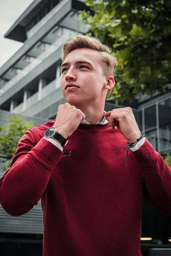 person man standing near building human