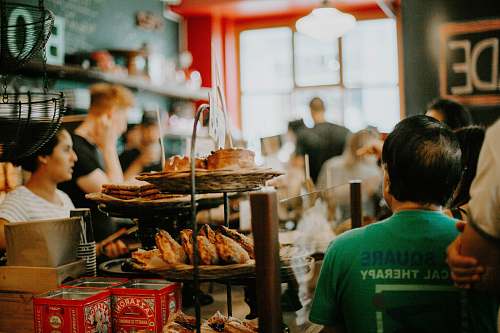 human people eating at the restaurant person
