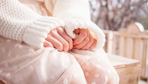 hands person resting hand on hip polka dots