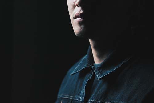 person person wearing blue collared top human