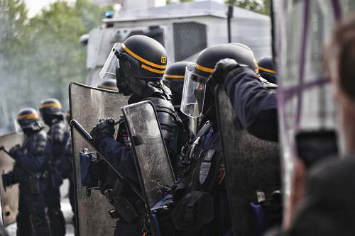 human police wearing armors person