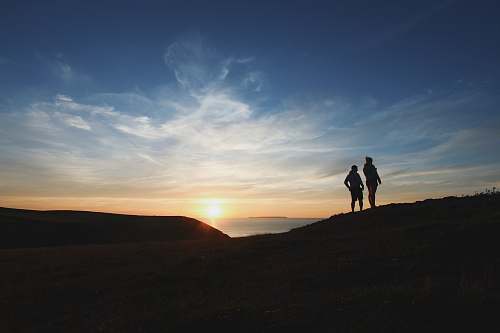 sea two person silhouette photography silhouette