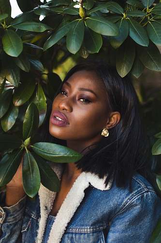 human woman blending on green grasses person