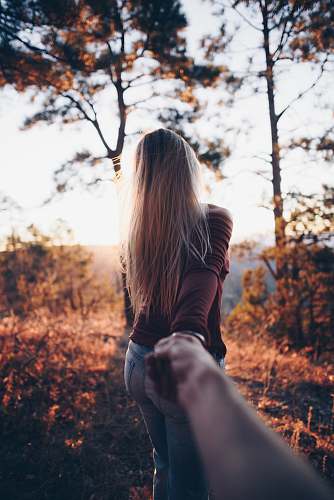 person woman holding someone's hand human