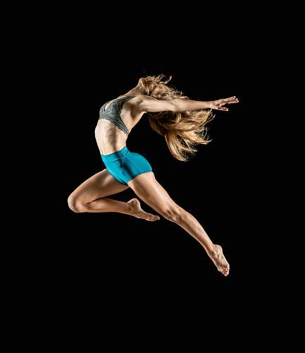 dance woman jumping and reflex her body leisure activities