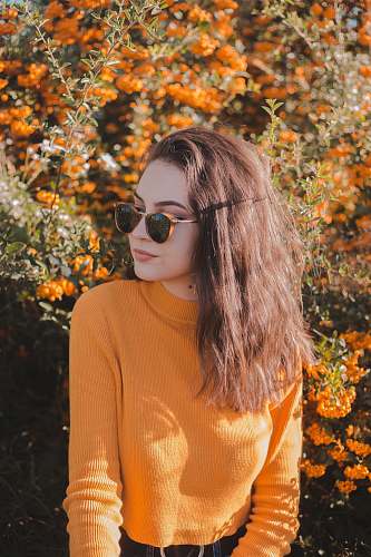 human woman looking at left person