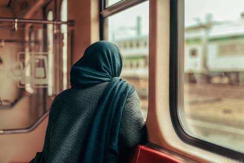 person woman looking outside the window human