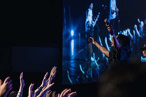 human woman on concert person