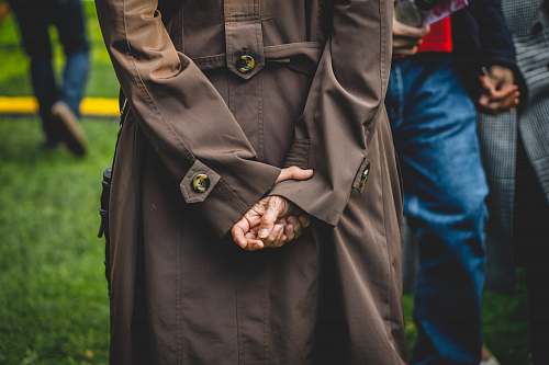 human women's brown coat person