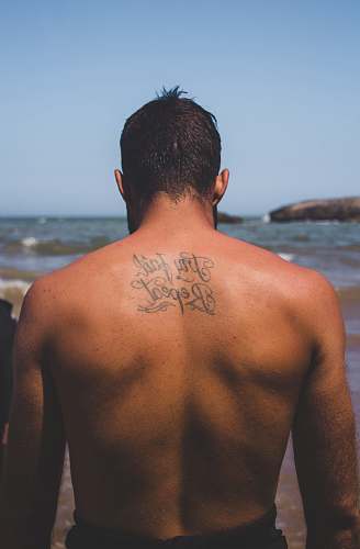 human black calligraphy tattoo people