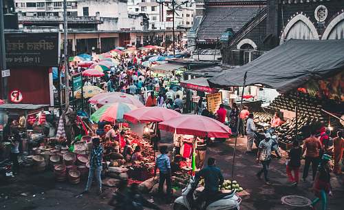 people group of people in market human