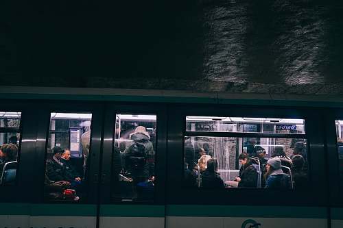 people people inside vehicle during nighttime human