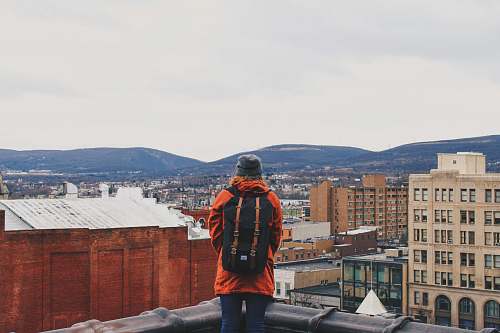 human person standing on building people