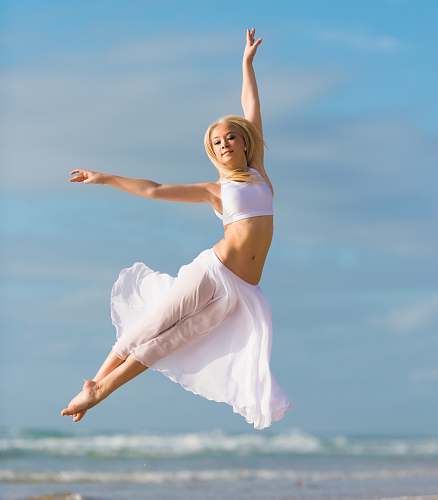 people woman spreading her arms dance