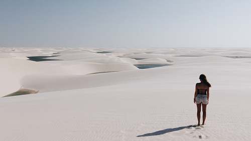 people woman standing on desert human