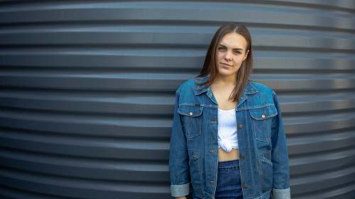 human women's blue denim skirt denim