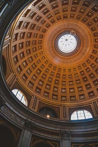 building interior of dome building window
