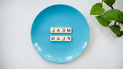 egg Meal Plan text on plate food