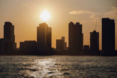 city silhouette of high-rise buildings high rise
