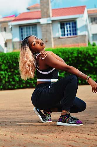 shoe black and white sports bra footwear