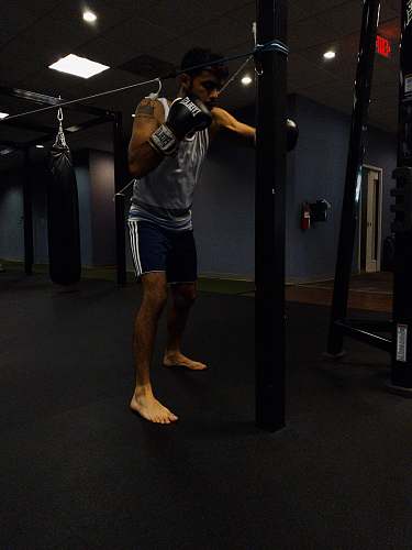 human man doing boxing person