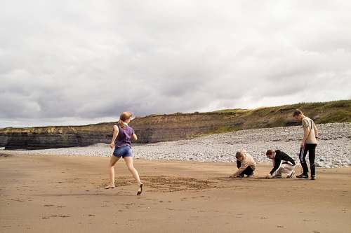 person woman and men on shore human