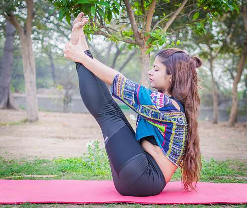 fitness woman doing yoga human