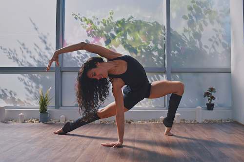 person woman doing yoga human