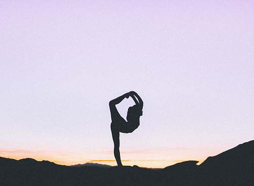 yoga woman standing with her one leg person