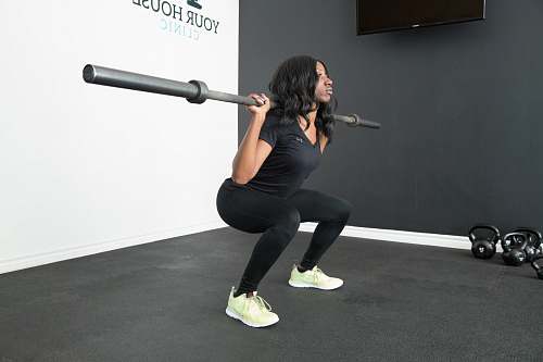 shoe woman lifting barbel rod apparel