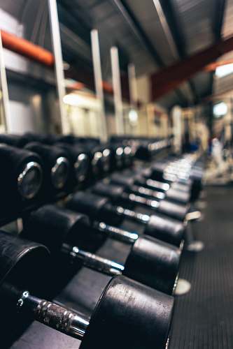 dumbbells dumbbells on floor workout