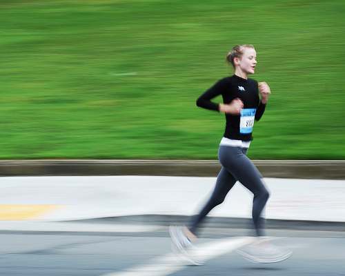 person girl running outdoor during daytime sport