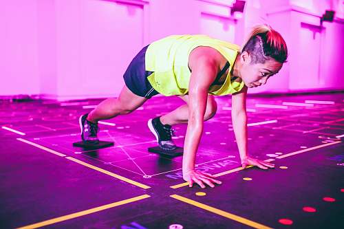 person man doing exercise position sport