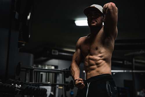 person man in gym arm