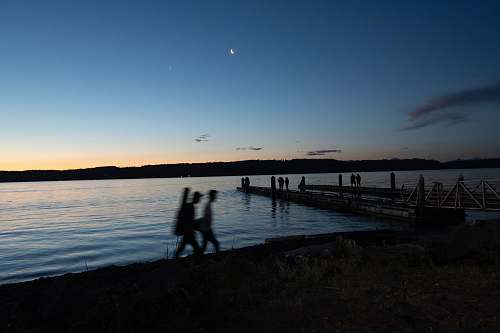 person people walking on dock during daytime people