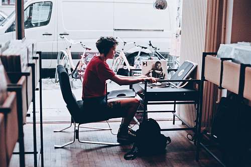 person person sitting on chair people