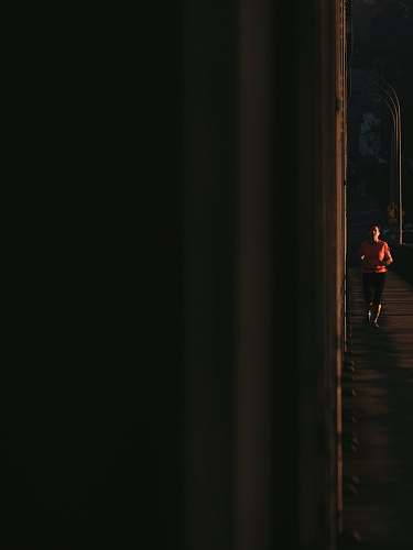 person woman near wall exercise