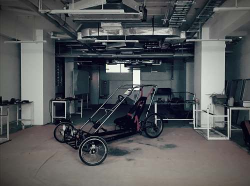 wheel black and gray dune buggy inside room bicycle
