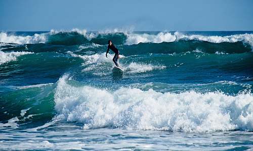 sea person surfing during daytime water