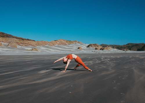 soil woman bending on ground nature