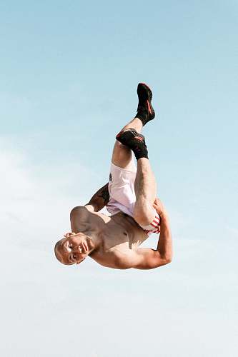 human man back tumbling sport