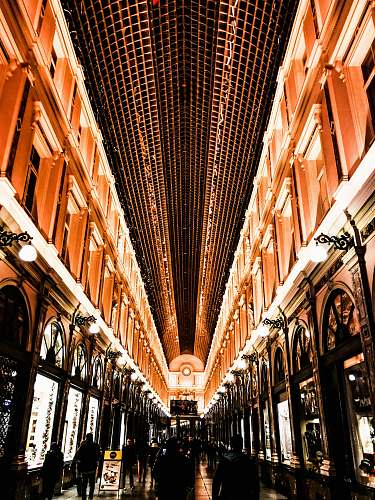 human orange lighted building during night time building