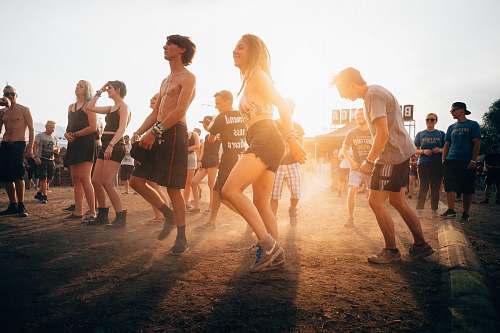 human people dancing during sunset shorts