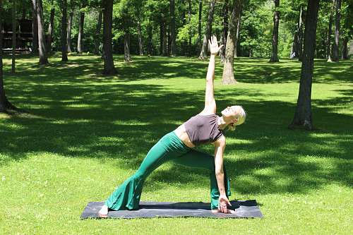grass people doing yoga during daytime plant